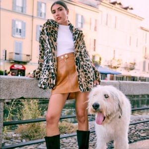 Free People Vegan Leather Mini Skirt